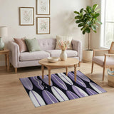 Purple Surfboard Coastal Area Rug