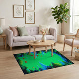 Emerald Lagoon with Tropical Fish Area Rug