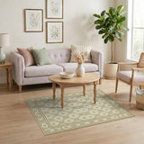 Elegant Gold on Ivory Ornate Area Rug