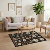 Whimsical Furry Ghosts Wildflower Rug