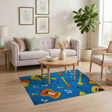 Fun Guitar Music Notes Kids Rug