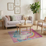 Magical Unicorn Rainbow Kids Area Rug