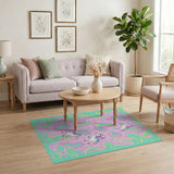 Whimsical Unicorn Swirls Area Rug