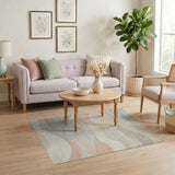 Abstract Area Abstract Wavy Beige Neutral Area Rug