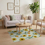 Sunny Sunflower Floral Area Rug