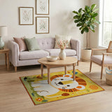Cute Cartoon Lion ABC Learning Kids Rug