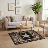 Southwestern White Star Area Rug