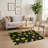 Playful Cartoon Cats Stars Area Rug