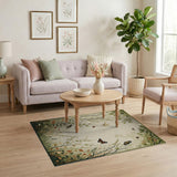 Butterfly Meadow Floral Area Rug
