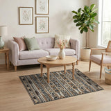 Tan Brown Heritage Tribal Geometric Rug