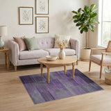 Purple Geometric Modern Purple Grey Geometric Block Area Rug
