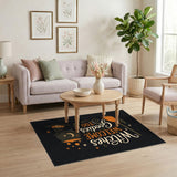 Orange Witches Welcome Halloween Area Rug
