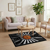 Dynamic Basketball Court Area Rug