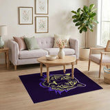Purple Tiger Tribal Head Area Rug