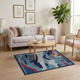 Majestic Whale Ocean Sunset Area Rug