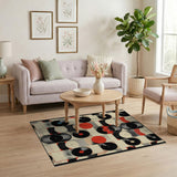 Retro Vinyl Records Geometric Rug