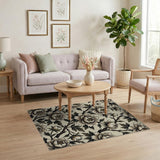 Vintage Peony Floral Area Rug