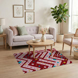 Vibrant Zigzag Multi-Color Geometric Area Rug