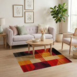 Multi-color and Patterns Geometric Modern Vibrant Geometric Multi-Color Area Rug