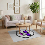 Purple Shades Gorilla Cartoon Area Rug