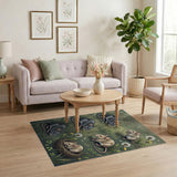 Whimsical Field Mice Meadow Area Rug