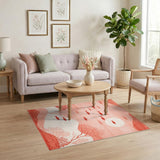 Red Fish Coral Area Rug
