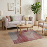 Modern Pink Abstract Area Rug