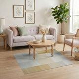 Geometric Modern Beige and Neutral Beige Neutral Geometric Block Area Rug