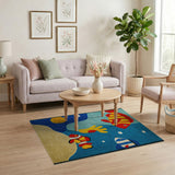 Vibrant Cartoon Fish Underwater Kids Rug