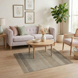 Geometric Modern Beige and Neutral Beige Striped Textured Woven Area Rug