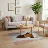 Shaggy Highland Cow Area Rug
