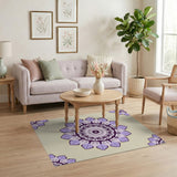Purple Purple Mandala Boho Area Rug