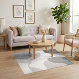 Wave Abstract Area Grey Abstract Wave Area Rug