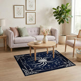 Gothic Spider Stars Navy Area Rug