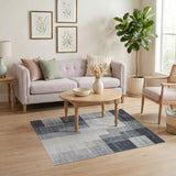 Modern Geometric Grey Grey Area Rug
