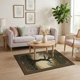 Multi-color and Patterns Celtic Tree of Life Knotwork Area Rug