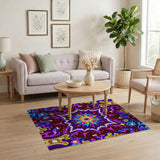 Vibrant Starburst Multi-Color Geometric Area Rug