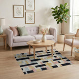 Modern Geometric Multi-Color Block Area Rug