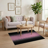 Modern Pink Black Halftone Gradient Area Rug