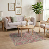 Red Floral Vintage No. 2 Area Rug