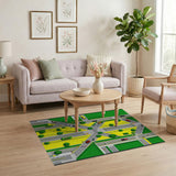Vibrant City Intersection Area Rug