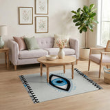 Blue Evil Eye Heritage Tribal Rug