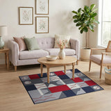 Baseball Patchwork Quilt Area Rug