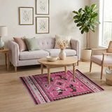 Vibrant Pink Southwestern Cowboy Horse Rug