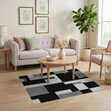 Modern Geometric Black White No. 23 Area Rug