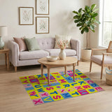 Colorful ABC Alphabet Kids Area Rug