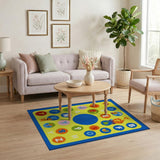 Colorful Alphabet Animals Kids Learning Rug