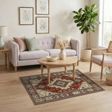 Terracotta Medallion Southwestern Area Rug