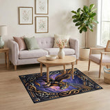 Mythical Golden Dragon Area Rug