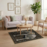 Majestic Tribal Elephant Area Rug